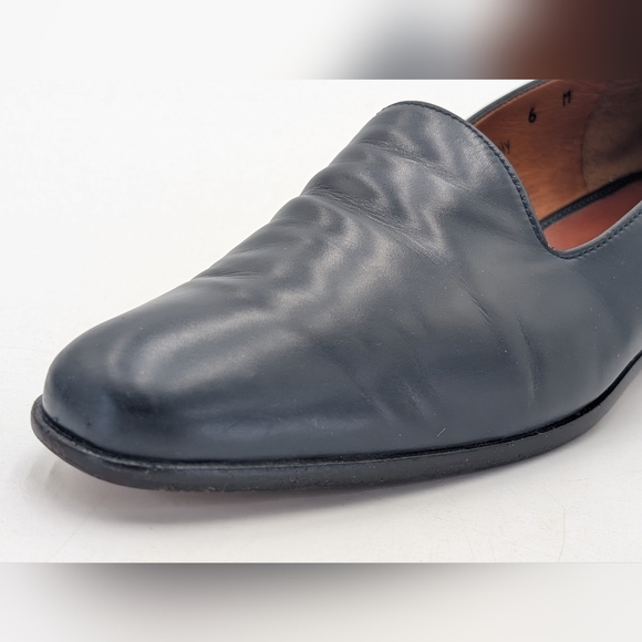 COACH Made In Italy Women's Size 6M Classic Navy Genuine Smooth Leather Loafers - Picture 6 of 17